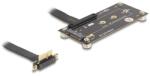 Delock adapter PCIe 3.0 x1 apa 90 -os szögben M. 2 Key M anya csatlakozóra, 10 cm-es kábellel (81503)