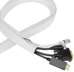 LogiLink Kábelhüvely cipzárral, Poliészter, O 50 mm, fehér, 5 m (KAB0091)