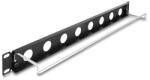 Delock 19 D-típusú patch panel húzásmentesítéssel, 8 porttal 1U fekete (67059)