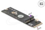 Delock Átalakító M. 2 kulcs M apa - M. 2 kulcs E csatlakoztató USB és PCIe modulhoz (64344)