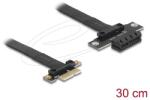 Delock PCI Expressz riser kártya x1 apa - x1 szlot kábellel 30 cm hosszú (81297)