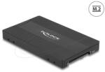 Delock Átalakító M. 2 kulcs M NVMe SSD - U. 2 vagy M. 2 kulcs B SATA SSD - SATA - eszközmentes (64301)