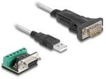 Delock USB 2.0 A-típusú adapter 1 x soros RS-422/485 apa 6 tűs terminal blockkal 5 V 1 m (64268)
