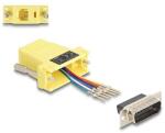 Delock D-Sub 15-tűs dugó RJ12 anya összekötő adapter sárga (67086)