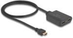 Delock HDMI elosztó 1 x HDMI megoszlik 2 x HDMI-vé, 4K 60 Hz kimenettel és downscalerrel (18650)