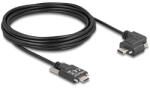 Delock USB 2.0 kábel USB Type-C apa csatlakozó csavarokkal - USB Type-C apa csatlakozó csavarokkal ívelt bal / jobb PD 3.0 60 W 5 m (80959)