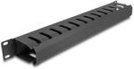 Delock 19 kábelrendező panel kefével és 2 nyílással 1U fekete (67069) - dellaprint