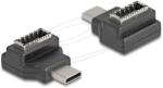 Delock Adapter USB 10 Gbps USB Type-C csatlakozó E-típusú A kulcs csatlakozó, fekete színű (67235) - dellaprint