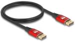 Delock DisplayPort kábel 8K 60 Hz 1 m piros fém (80604)
