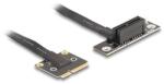 Delock adapter Mini PCIe apa PCIe 3.0 x1 női PCIe 3.0 x1 90 -os szögben, 20 cm-es kábellel (81504)