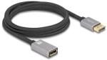 Delock DisplayPort bővítőkábel 8K 60 Hz 2 m szürke fém retesz nélküli (81080)