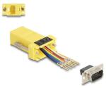 Delock D-Sub 9-tűs dugó RJ45 anya összekötő adapter sárga (67104)