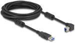 Delock USB 5 Gbps kábel A-típusú apa - B-típusú apa 90 balra hajlítva 5 m (81103)