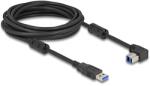 Delock USB 5 Gbps kábel A-típusú apa - B-típusú apa 90 lefelé néző csatlakozóapaval 5 m (81115)