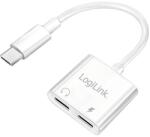 LogiLink USB-C adapter PD töltőporttal, 2x USB-C, max. 60 W, fehér (UA0433) - dellaprint