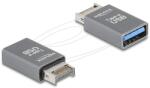 Delock Adapter USB 10 Gbps E-típusú A apa - USB A-típusú anya fém (67230)