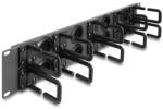 Delock 19 kábelrendező router panel 8 gumírozott kábelbemenettel és 10 hurokkal 2U sötétszürke (66746)