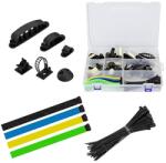 LogiLink Kábelrendező készlet dobozban, 8 db, 128 db, vegyes színben (KAB0084) - dellaprint