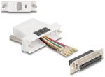 Delock D-Sub 25-tűs anya RJ45 anya összekötő adapter fehér (67117)