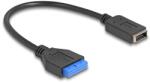 Delock USB 5 Gbps kábel tűfejes anya belső E-típusú A kulcsos anya USB csatlakozókkal 25 cm (65100) - dellaprint