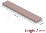 Delock Hővezető párna 120 x 20 x 2 mm M. 2 modulokhoz 3, 0 W/mK nem szilikon anyagú (18483) - dellaprint