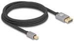 Delock Mini DisplayPort - DisplayPort-kábel 8K 60 Hz 2 m szürke fém retesz nélküli (81092) - dellaprint