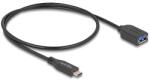 Delock USB 10 Gbps koax kábel USB Type-C apa A-típusú anya 50 cm hosszú (60568) - dellaprint