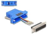 Delock D-Sub 25-tűs dugó RJ12 anya összekötő adapter kék (67095)