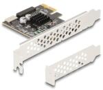 Delock PCI expressz x1 kártya - 1 x belső USB 5 Gbps Type-E Key A and 1 x 19 pin USB pin header male - alacsony profilú formatényező (90344)