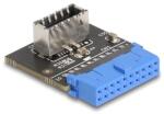 Delock USB 5 Gbps Adapter tűfejes anya külső E-típusú, A kulcs USB anya hajlított (67174)