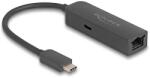 Delock Szürke USB Type-C adapter tápellátó portos 2, 5 Gigabit LAN-hez 100 watt (66938) - dellaprint