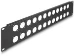Delock 19 D-típusú patch panel 24 portos 2U fekete (88055) - dellaprint