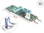 Delock Átalakító, M. 2 aljzat B+M nyílással, csatlakozódugó - 4 x USB 5 Gbps A-típusú hüvely 50 cm hosszú kábellel (61066) - dellaprint