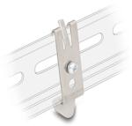 Delock Beépítési tartó 35 mm-es DIN sínhez 2 rögzítő lyukkal és T3 önmetsző rögzítő csavarral (67041)