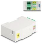 Delock Optikai szál csatlakoztató doboz DIN sínhez csatlakozó tartállyal és 4 xLC Duplex coupler-rel (88098)