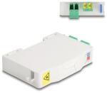 Delock Optikai szál csatlakoztató doboz DIN sínhez csatlakozó tartállyal és 2 xLC Duplex coupler-rel (85936)