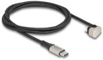 Delock Adat- és töltőkábel USB Type-C - Lightning iPhone és iPad 180 -ban hajlított 1 m Mfi (80025)