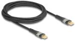 Delock Adat és gyors töltő kábel USB 2.0 USB Type-C apa-aoa átlátszó PD 3.0 100 W 2 m (80764)