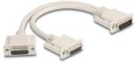 Delock Y osztott kábeles adapter D-Sub HD 26 tűs apa - 2 x D-Sub HD 26 tűs anya csavarokkal 30 cm (67171)