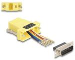 Delock D-Sub 15-tűs dugó RJ45 anya összekötő adapter sárga (67110) - dellaprint