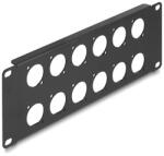 Delock 10 D-típusú patch panel 12 portos 2U fekete (88054)