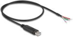 Delock Adapter kábel A-típusú USB 2.0 - soros RS-485 3 nyílt vezetékvéggel 0, 5 m (64242)