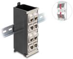 Delock Keystone tartó 8 portos DIN sínhez vagy falra szereléshez dönthető (67039)