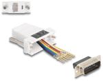 Delock D-Sub 15-tűs dugó RJ45 anya összekötő adapter fehér (67108)