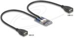 Delock Mini PCIe adapter teljes méret - 2 x USB 2.0 A-típus anya 30 cm (64346)