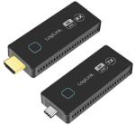 LogiLink HDMI átviteli készlet, USB-C - HDMI, kompakt, vezeték nélküli, 30m, 1-től 1-ig, 4K@60Hz (HDW0104)