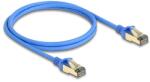 Delock RJ45 hálózati kábel Cat. 8.1 F/FTP vékony 1 m kék (80333)