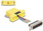 Delock D-Sub 25-tűs dugó RJ12 anya összekötő adapter sárga (67096)