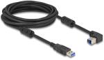 Delock USB 5 Gbps kábel A-típusú apa - B-típusú apa 90 felfelé néző csatlakozóapaval 5 m (81107)