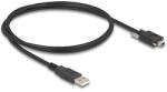 Delock USB 2.0 A-típusú kábel apa - Mini-B-típusú apa csavarokkal 1 m fekete (80478)